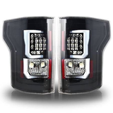 Winjet Led Tail Light -Glossy Black / Clear CTWJ-0440-GBC
